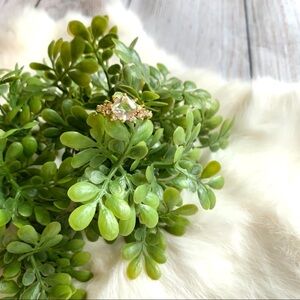 Gold and Faux Diamond Ring